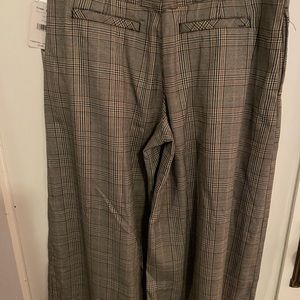 NWT Free People plaid wide-leg pant